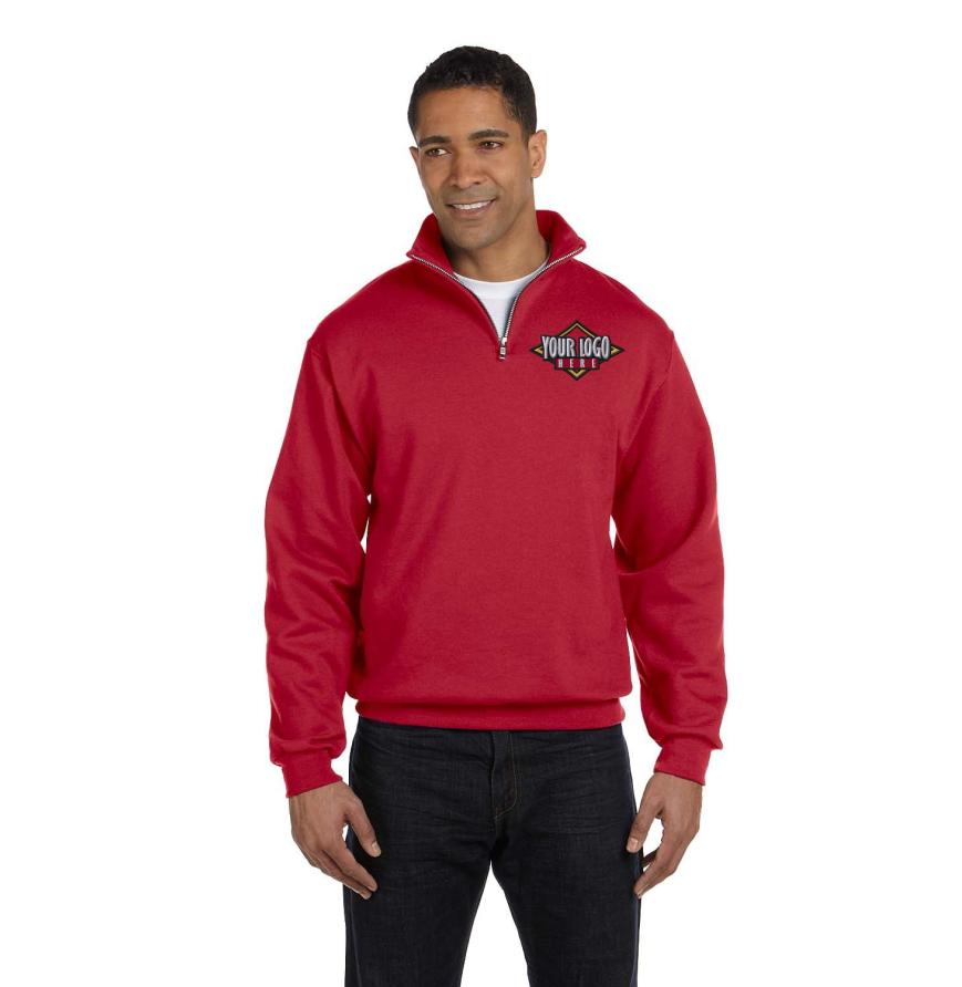 Adult NuBlend Quarter-Zip Cadet Collar Sweatshirt