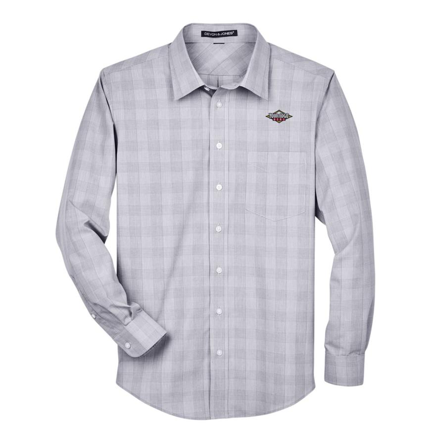 Mens Crown Collection Glen Plaid Woven Dress Shirt