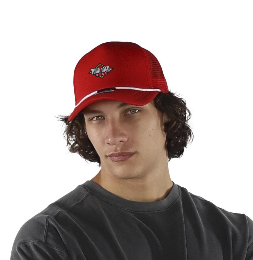 5-Panel High Crown Mesh Back Trucker Hat