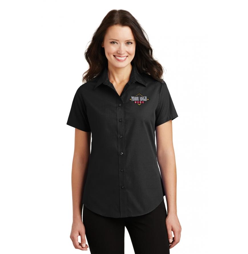 Port Authority Ladies Short Sleeve Value Poplin Shirt