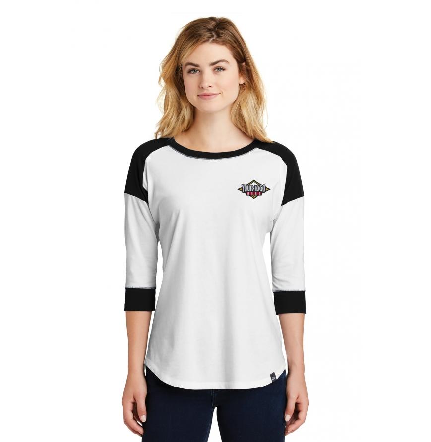 New Era Ladies Heritage Blend 34-Sleeve Baseball Raglan Tee