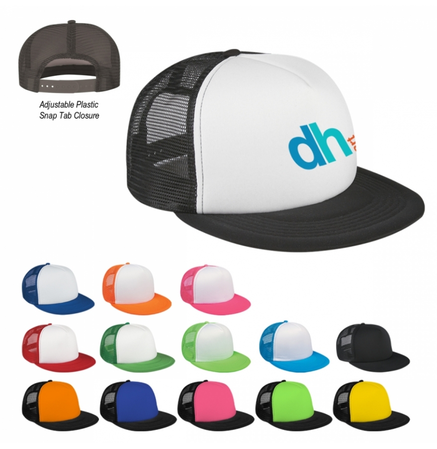 Flat Bill Trucker Cap
