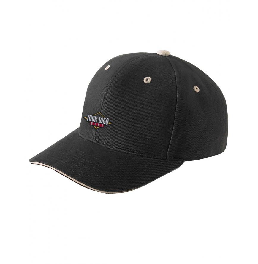 Yupoong 6262S - Yupoong Adult Brushed Cotton Twill 6-Panel Mid-Profile Sandwich Cap