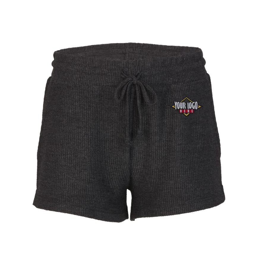 Womens Ribbed Knit Shorts