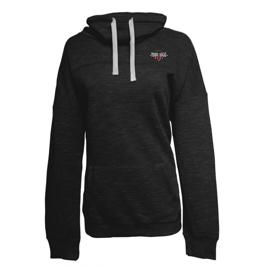 Broder JA8673 - Ladies Melange Fleece Cowl Neck Sweatshirt