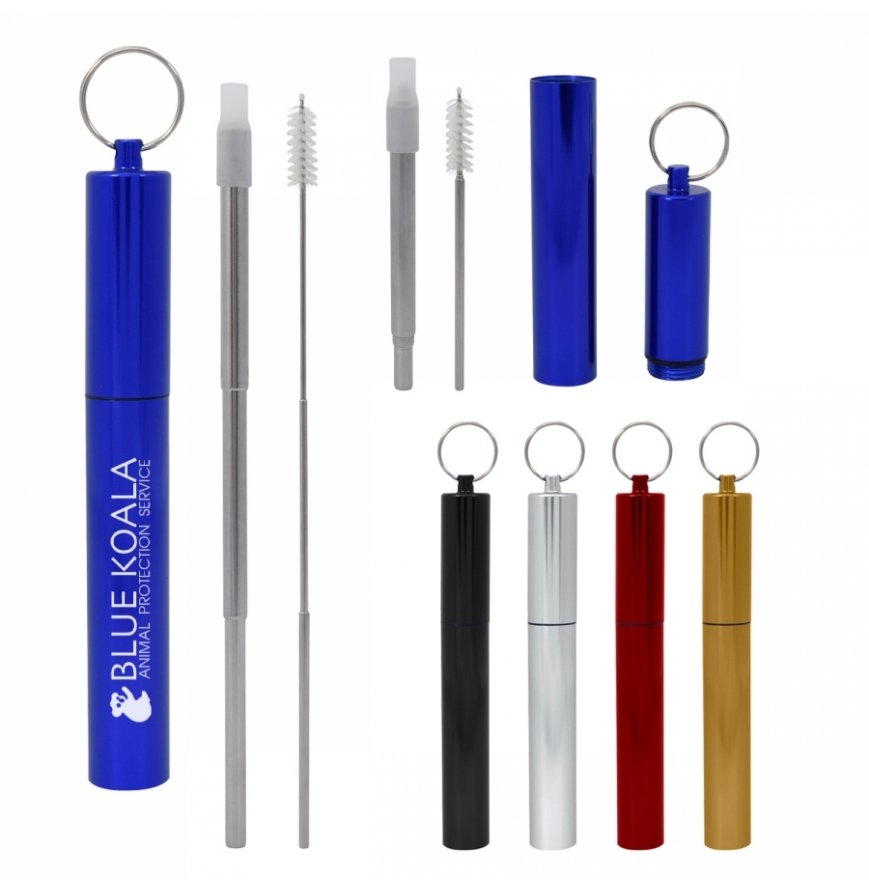 Telescopic Stainless Steel Straw Kit
