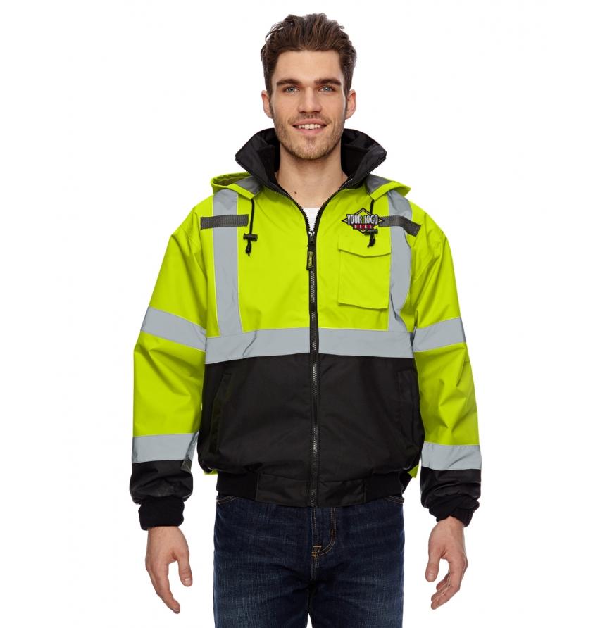 Broder LETJBJR - OccuNomix Mens Classic Three-Way Black Bottom Bomber Jacket