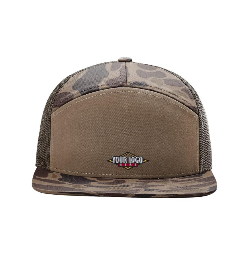 Printed Seven-Panel Trucker Cap