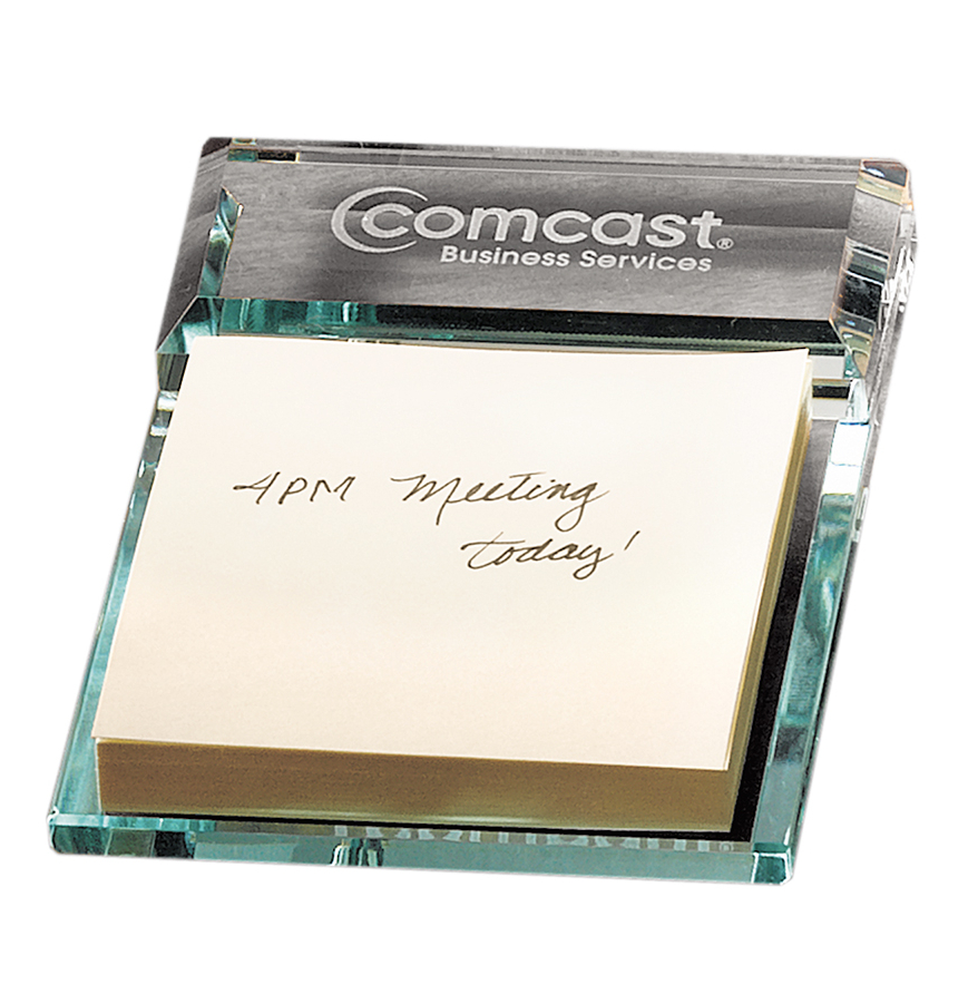 Atrium Glass Message Pad Holder