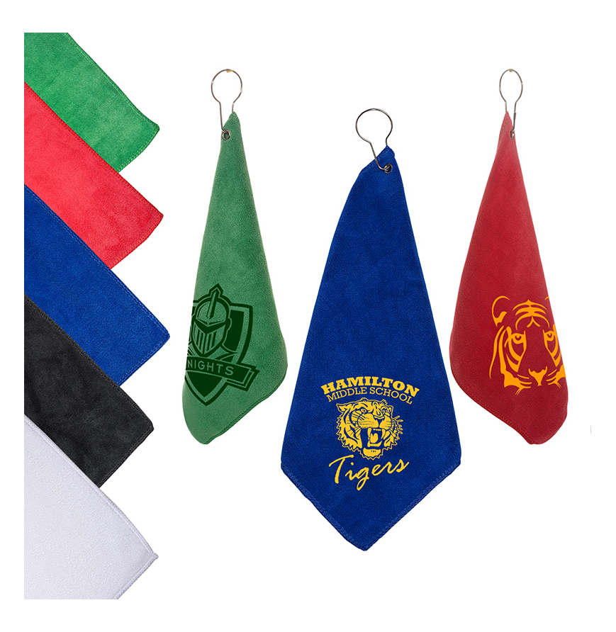 Microfiber Golf Towel with Grommet and Hook