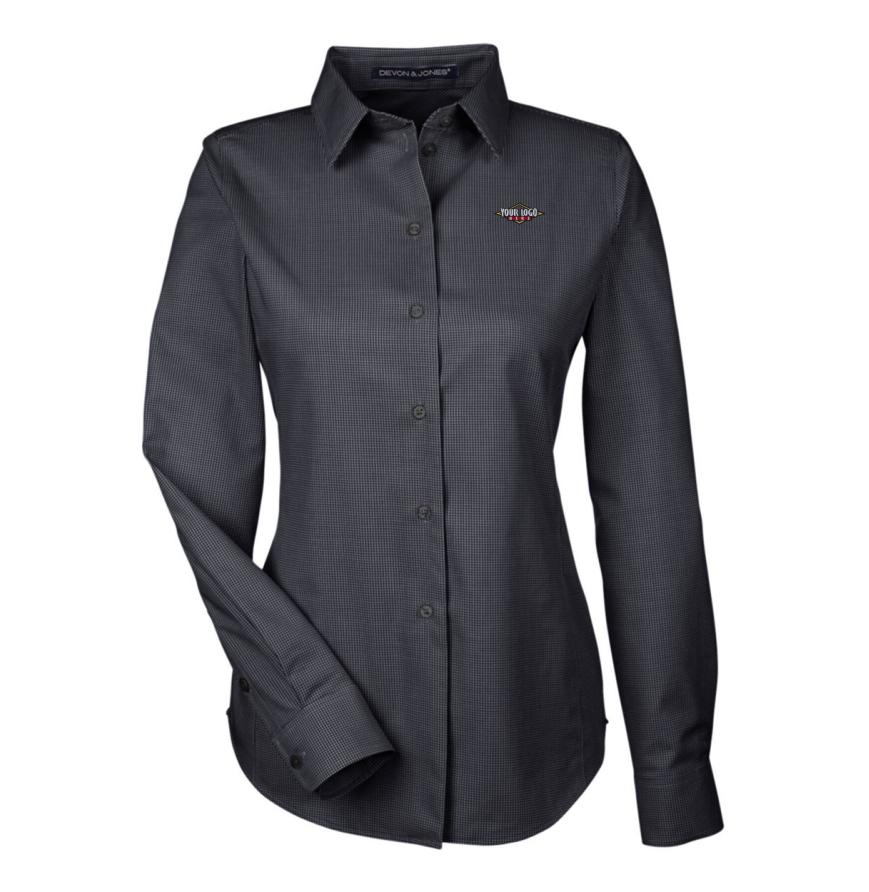 Womens Crown Collection Royal Dobby Woven Dress Shirt