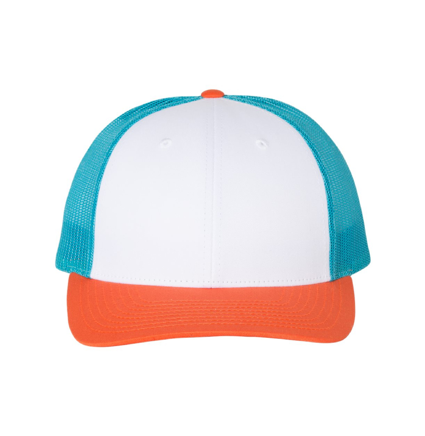 White/ Blue Hawaiin/ Pale Orange