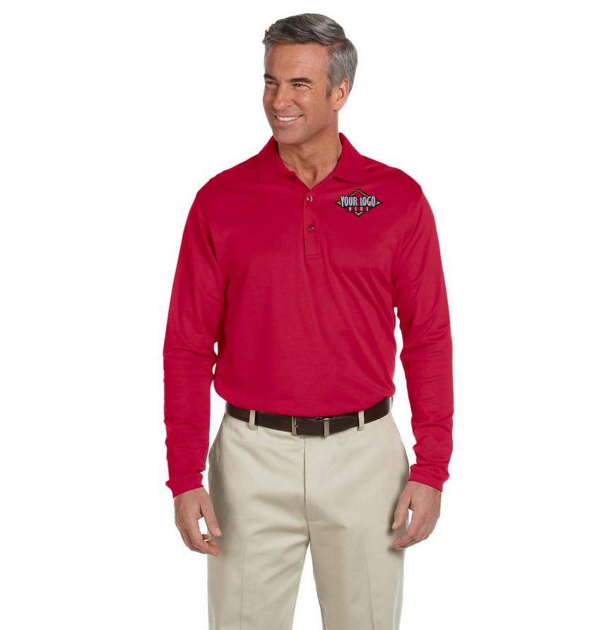 Ashworth 1352 - Mens EZ Tech Long-Sleeve Polo