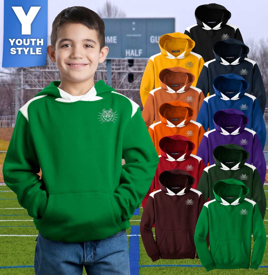 Youth Contrast Hooded Sweatshirt