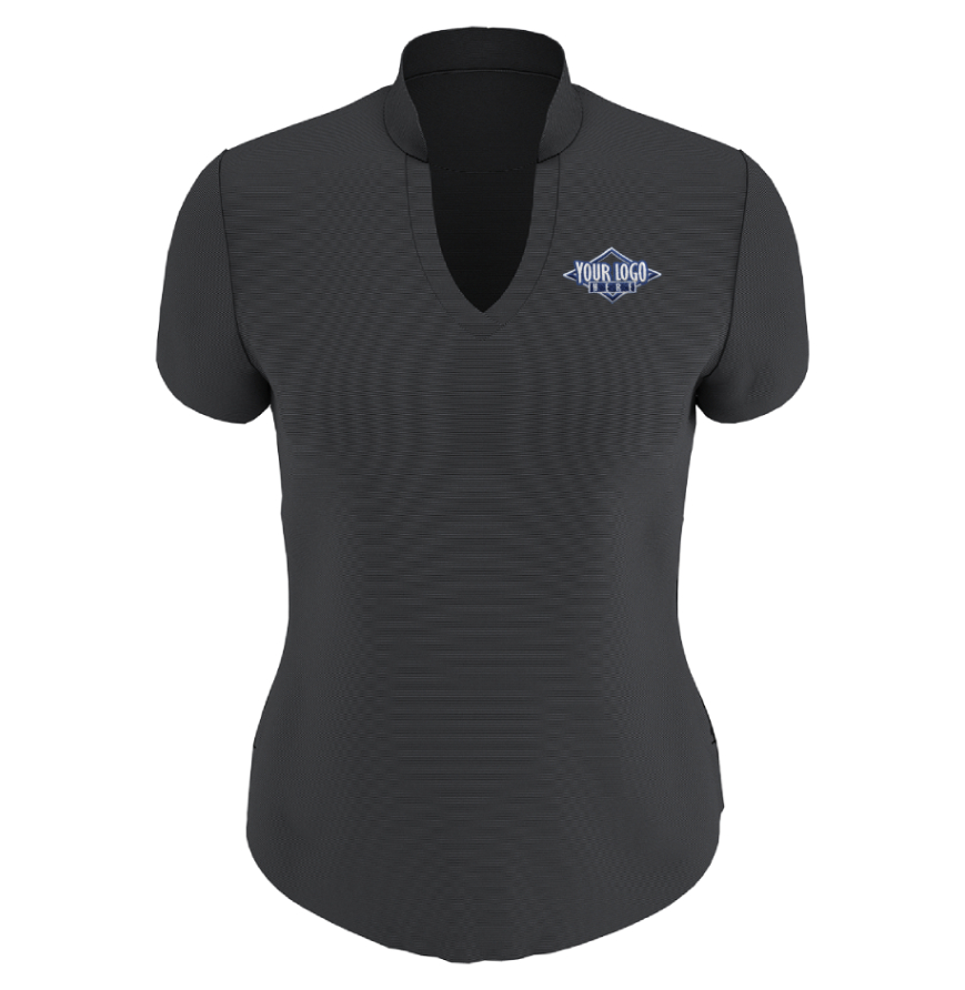 LADIES FINE LINE STRIPE POLO