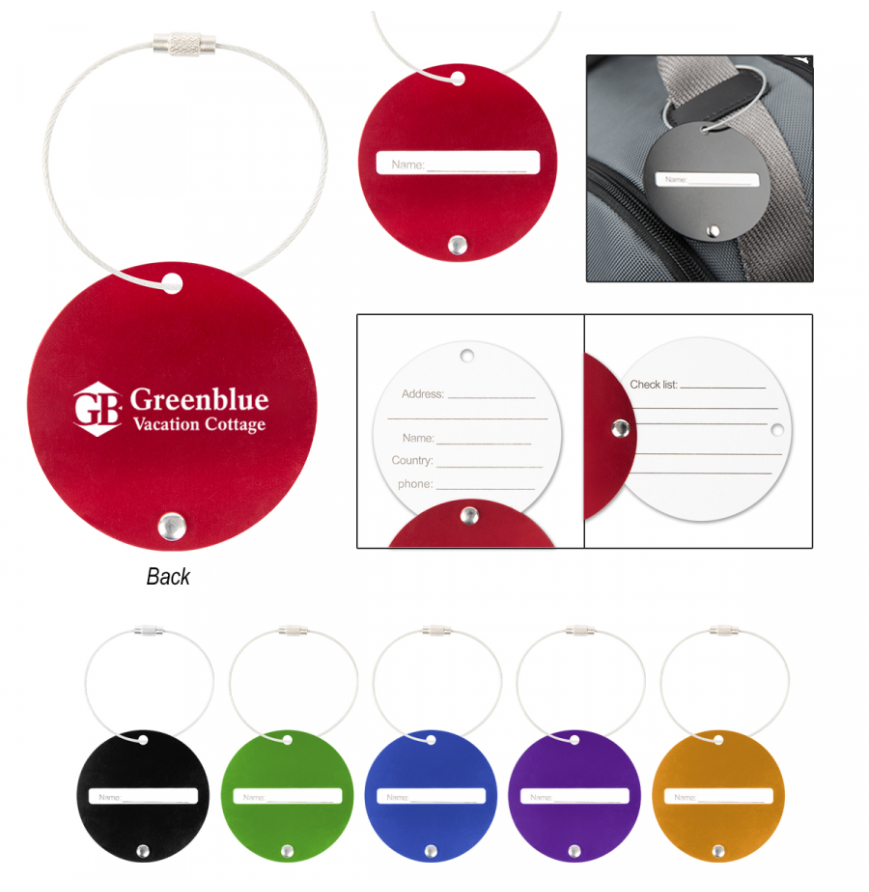 Jet Setter Aluminum Luggage Tag