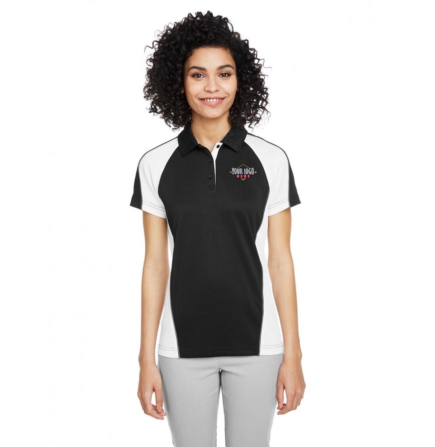 Harriton M385W - Harriton Ladies Advantage Snag Protection Plus IL Colorblock Polo