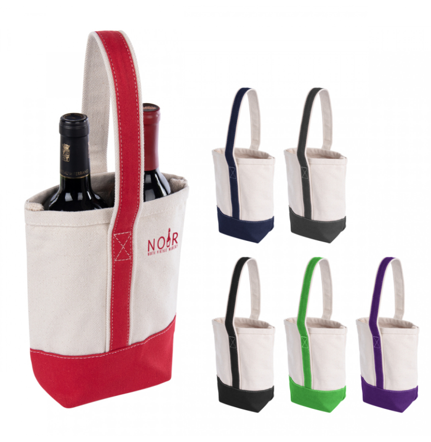 Deux Wine Bottle Tote Bag