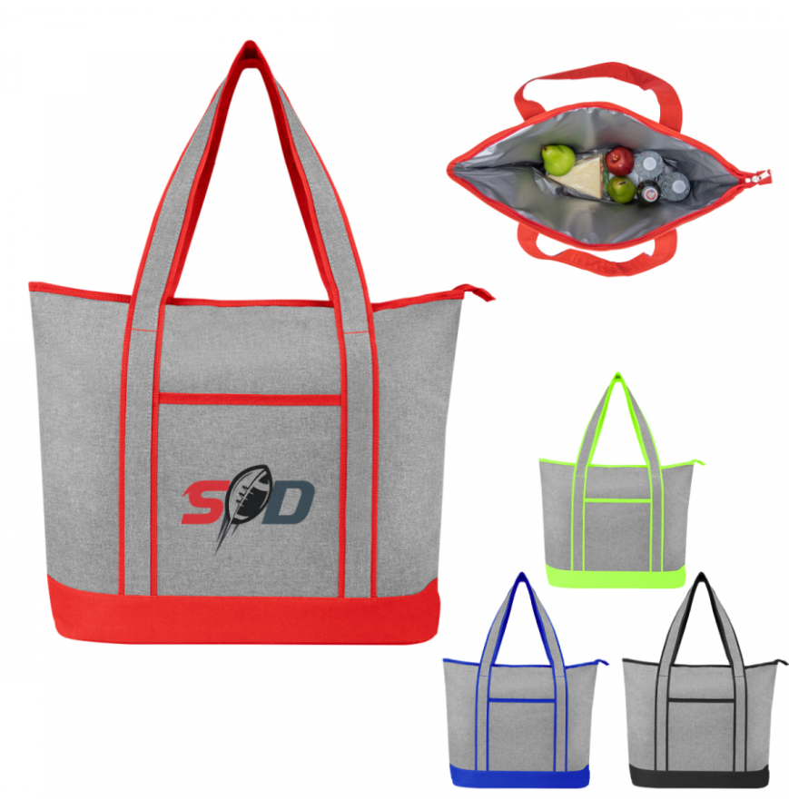 Harborside Heathered Cooler Tote Bag