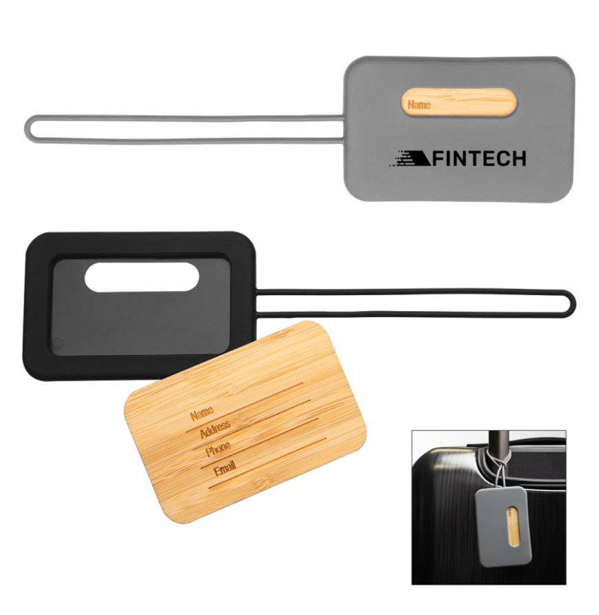 First Class Bamboo  Silicone Luggage Tag