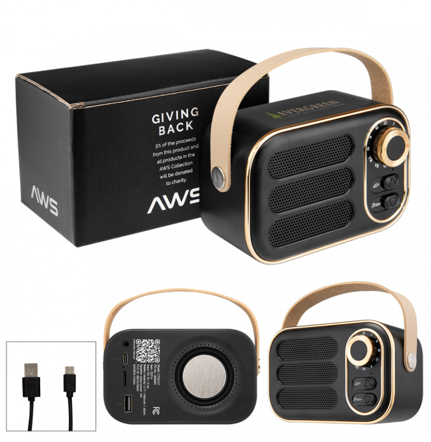 AWS Retro Boom FM Radio  Wireless Speaker