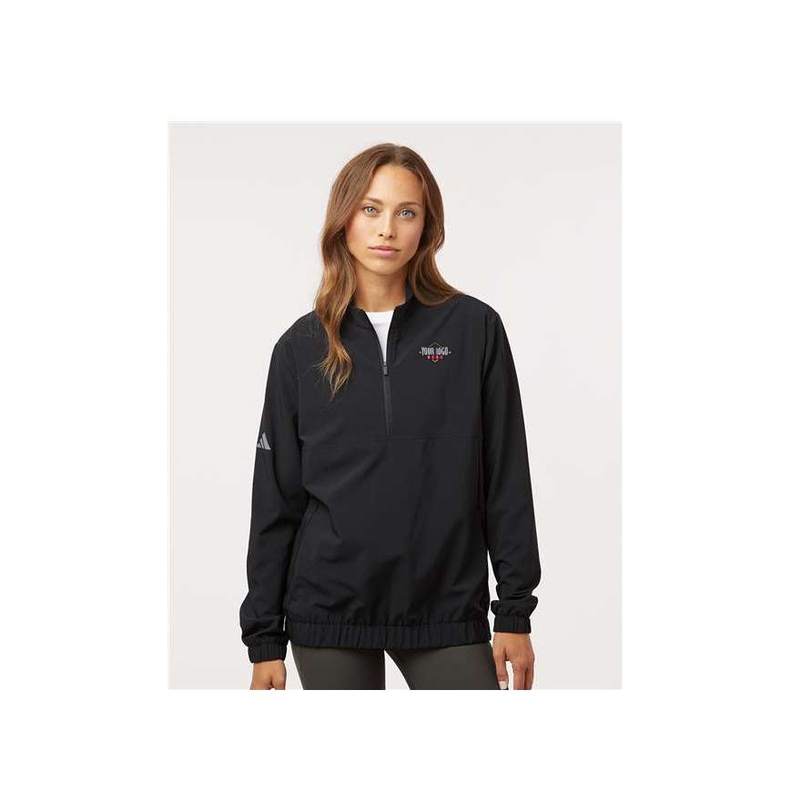 Womens Woven Half-Zip Pullover