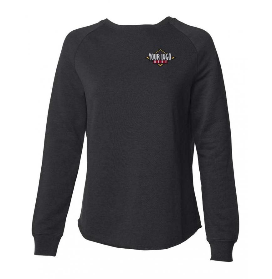 Independent Trading Co Womens California Wave Wash Crewneck Sweatshirt