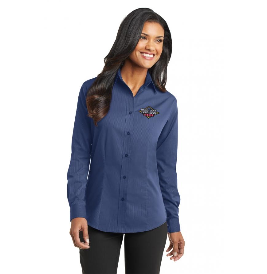 Port Authority Ladies Tonal Pattern Easy Care Shirt