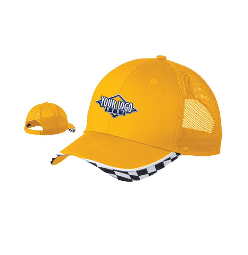 Checkered Racing Mesh Back Cap