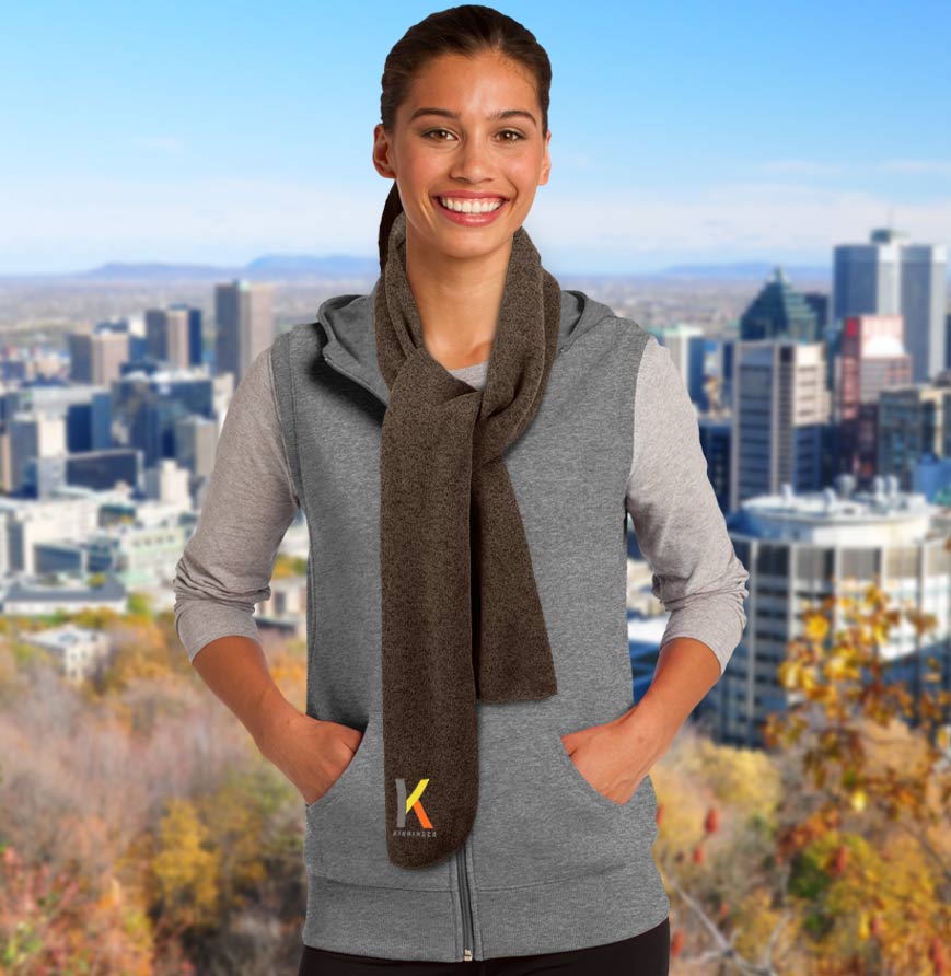 Port Authority Heathered Knit Scarf
