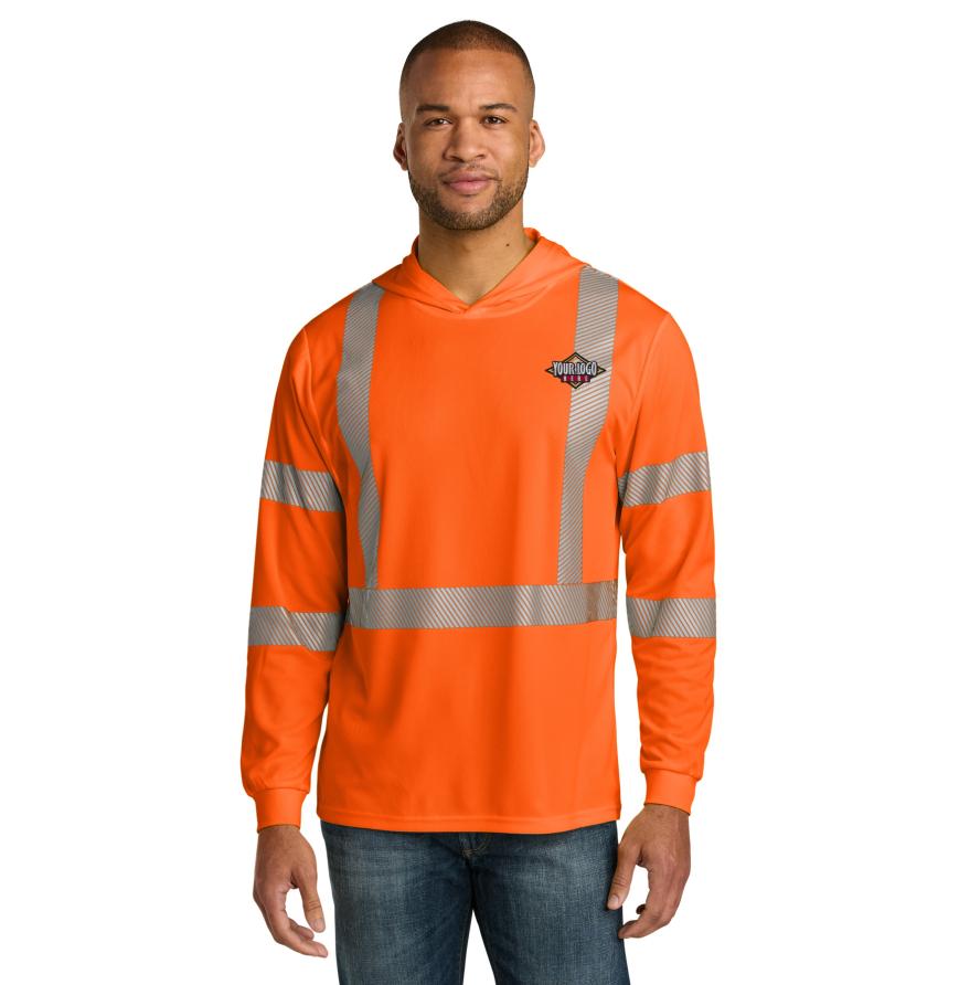 CornerStone ANSI 107 Class 3 Long Sleeve Segmented Tape Hooded Tee