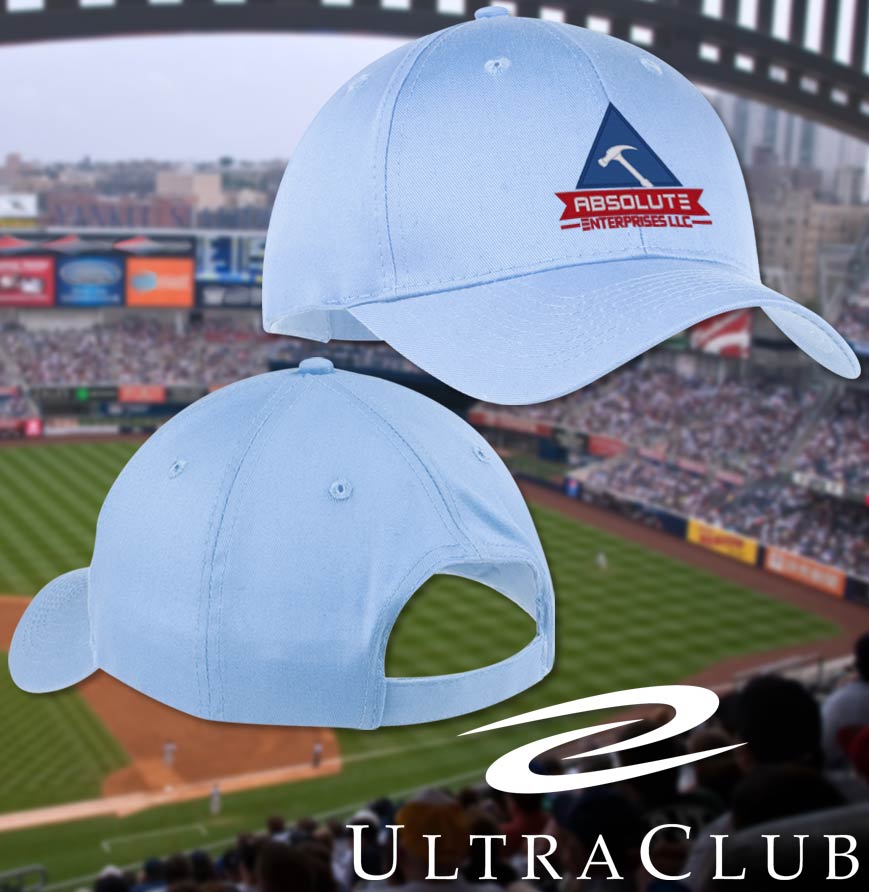 UltraClub Classic Cut Chino Cotton Twill Constructed Cap