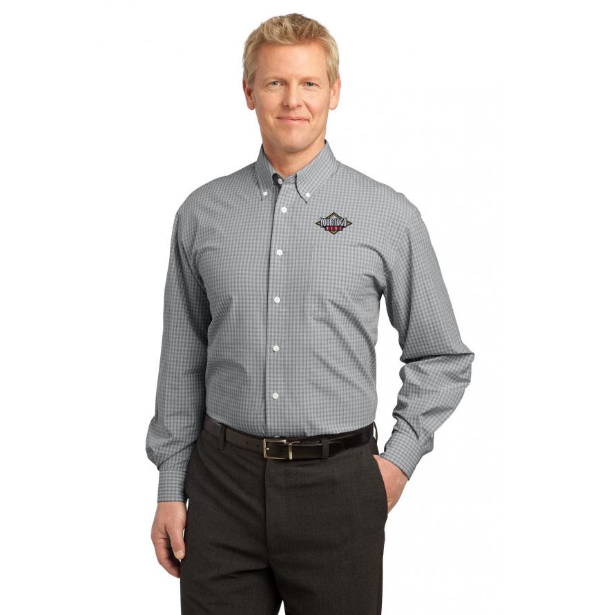 Port Authority Plaid Pattern Easy Care Shirt
