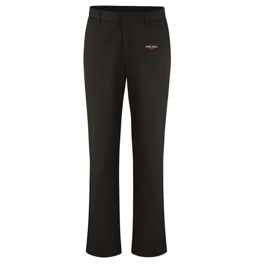 Womens Extended Sizes Industrial Flat Front Pants