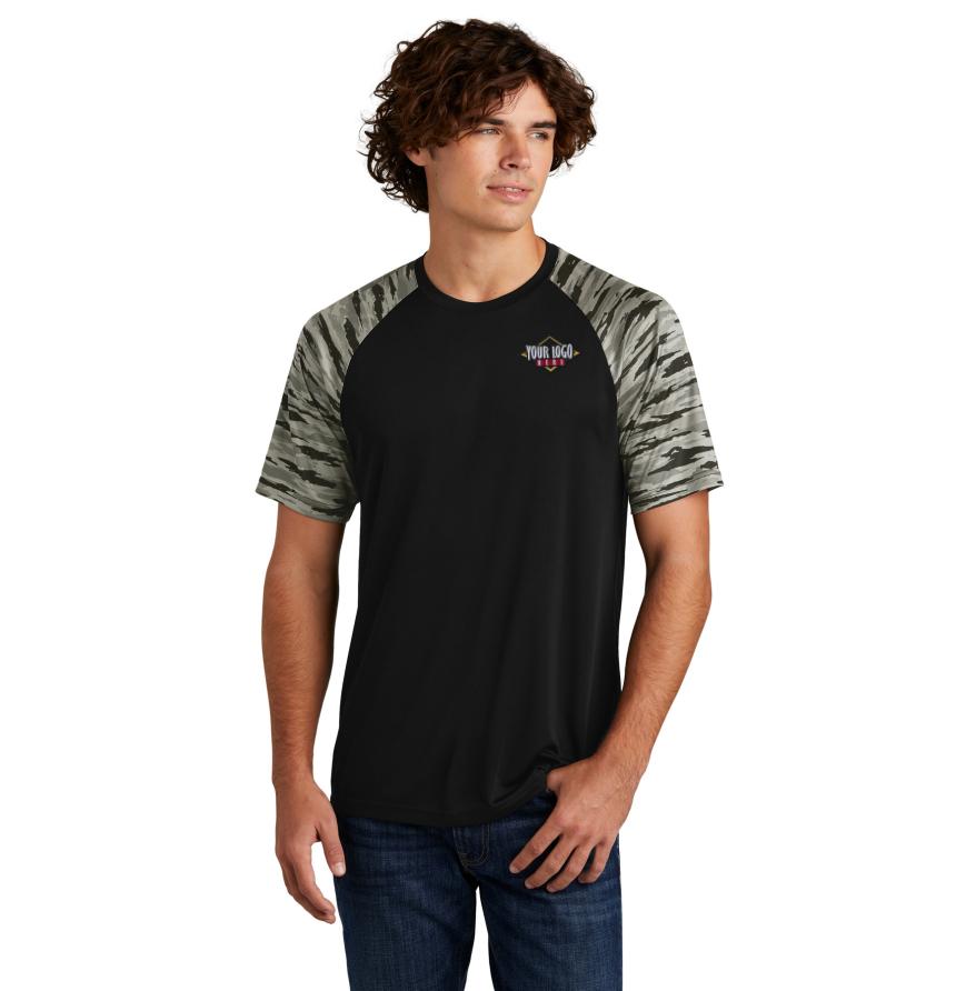 Sport-Tek ST376 - Sport-Tek Drift Camo Colorblock Tee