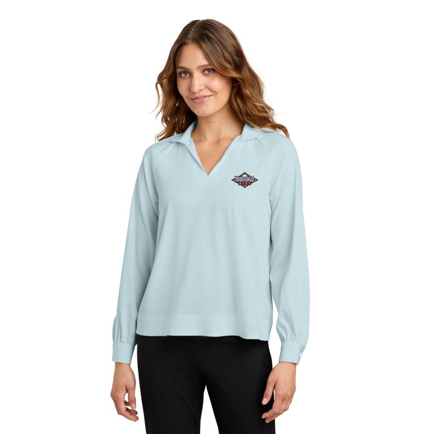 MercerMettle Women s Long Sleeve Buttery Soft Popover Blouse