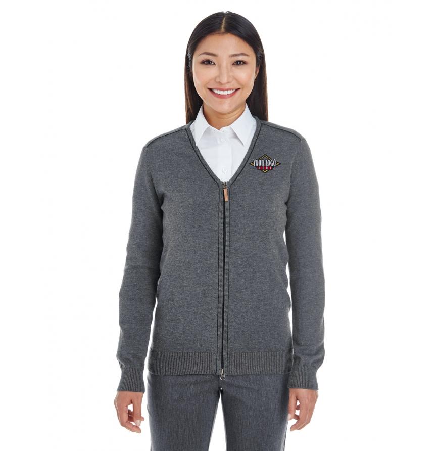Devon & Jones DG478W -  Devon  Jones Ladies Manchester Fully-Fashioned Full-Zip Cardigan Sweater