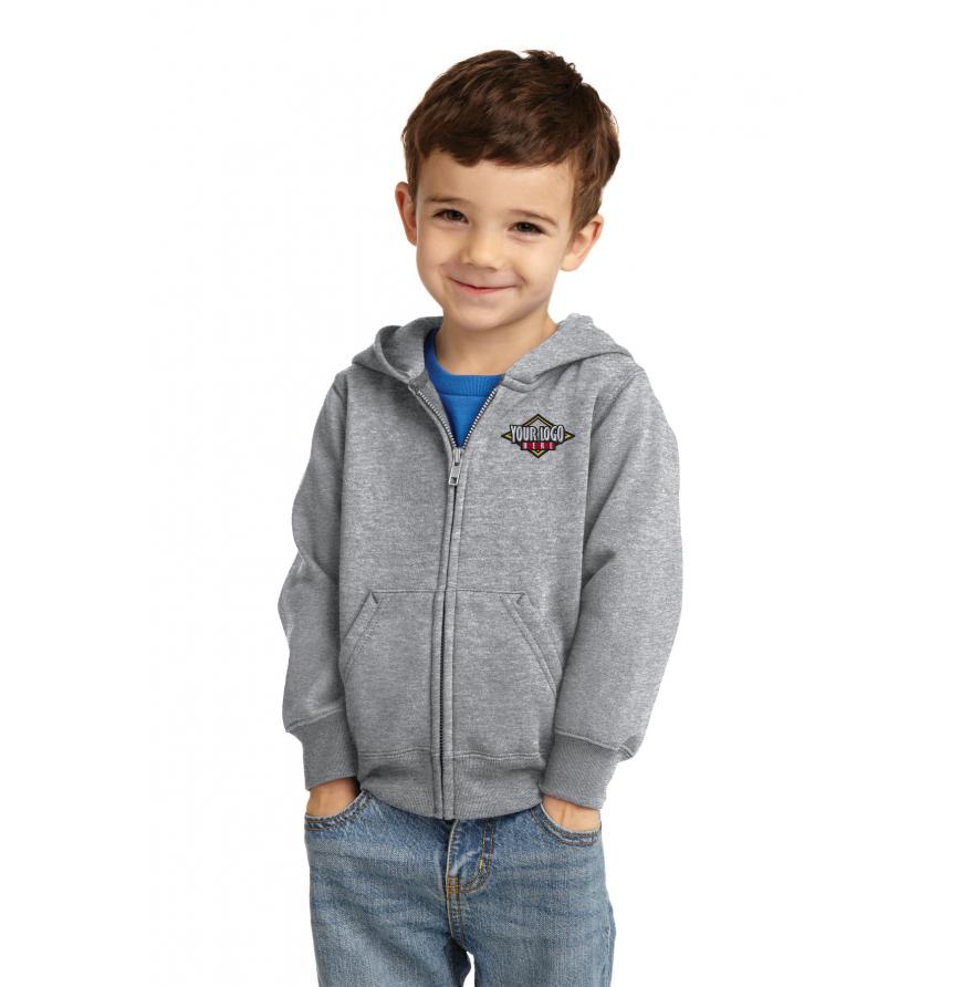 Port & Company CAR78TZH - Port  Company Toddler Core Fleece Full-Zip Hooded Sweatshirt