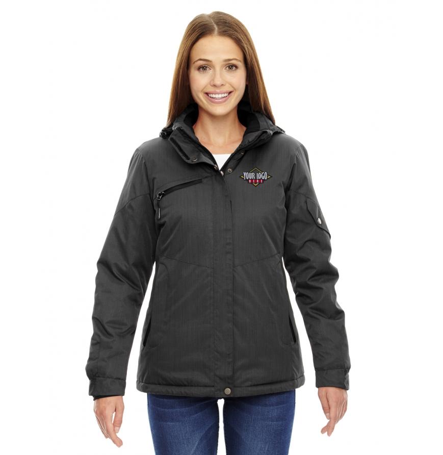 North End 78209 - Ladies Rivet Textured Twill Insulated Jacket