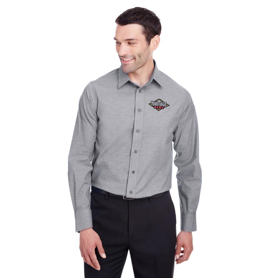 Devon & Jones DG562 - Devon  Jones Mens Crown  Collection Stretch Pinpoint Chambray Shirt