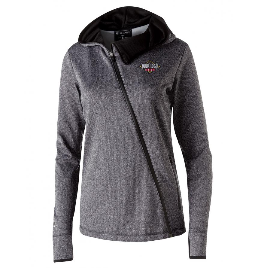 Holloway 229360 - Holloway Ladies Polyester Fleece Full Zip Hooded Artillery Angled Jacket