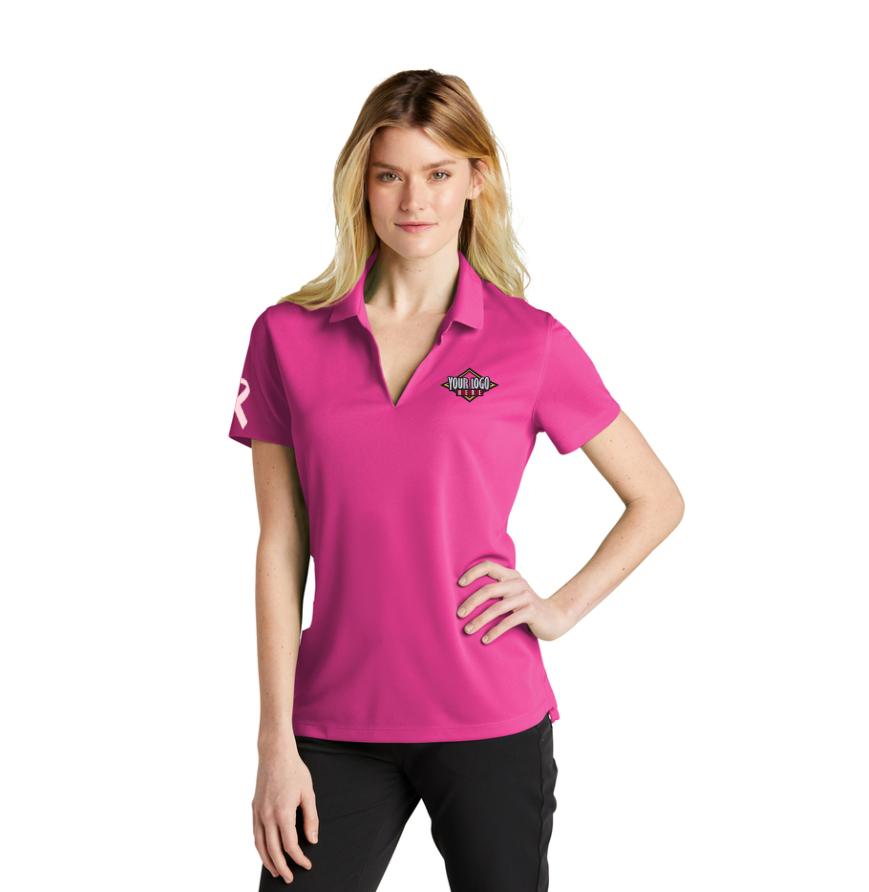  Pink Nike Ladies Dri-FIT Micro Pique 20 Polo