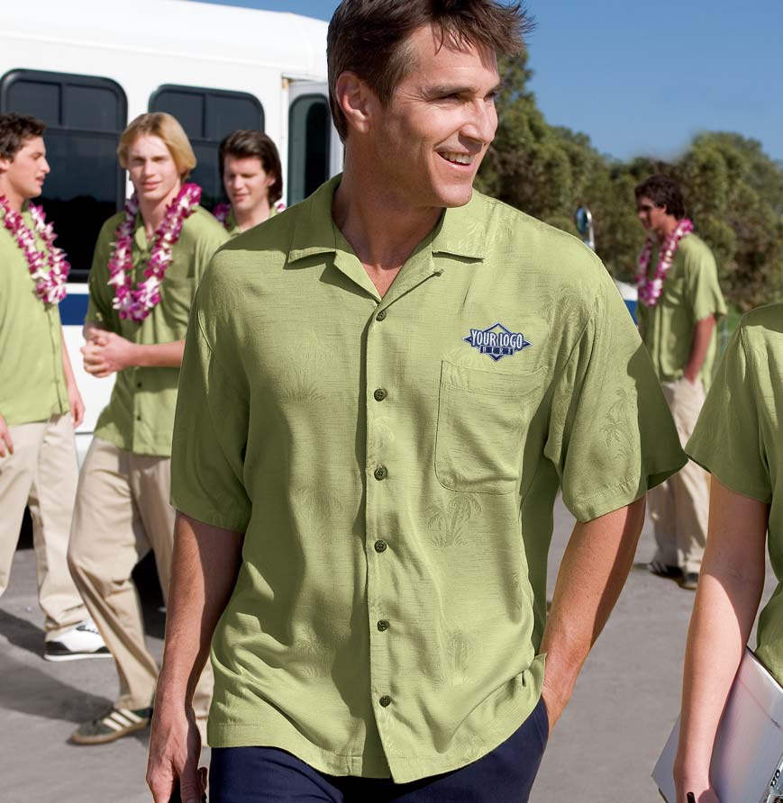 Mens Signature Palm Tree Camp Shirt