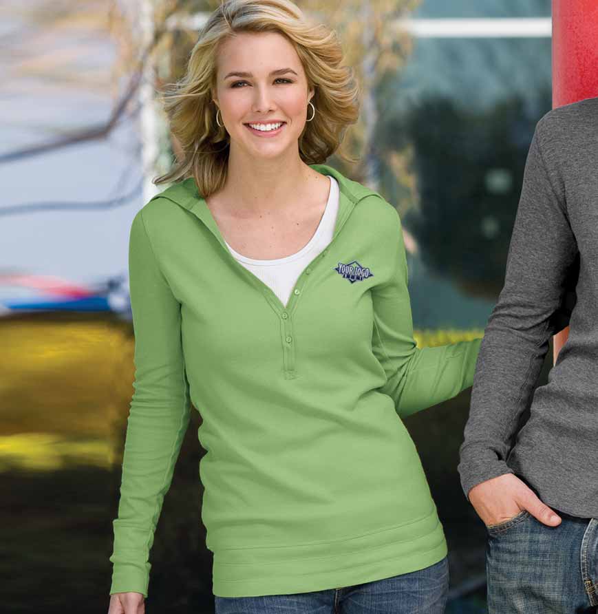 Ladies' Slim Fit Thermal Hoodie