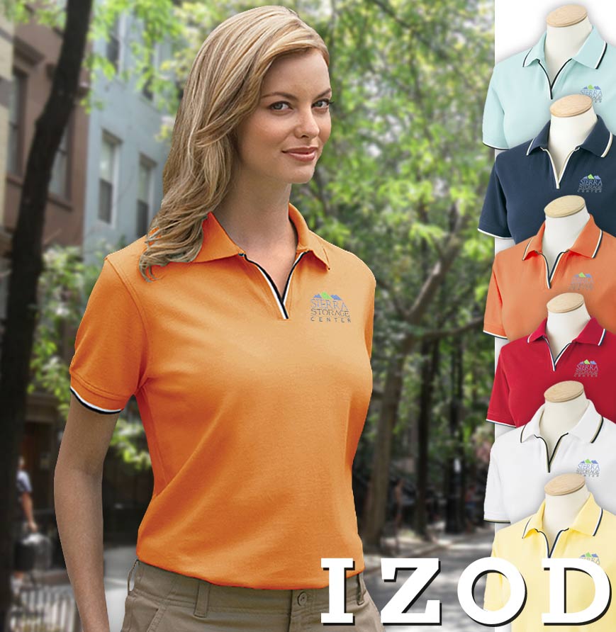IZOD Ladies Classic Tipped Pique