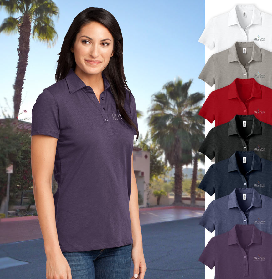 District Made Ladies Slub Polo