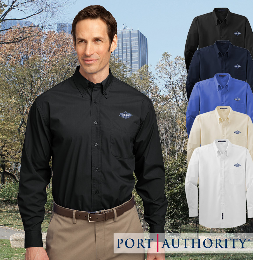 Port Authority Long Sleeve Easy Care Soil Resistant Shirt