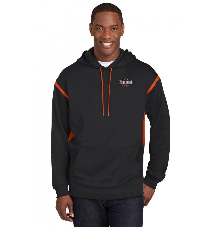 Sport-Tek F246 - Sport-Tek Tech Fleece Colorblock Hooded Sweatshirt