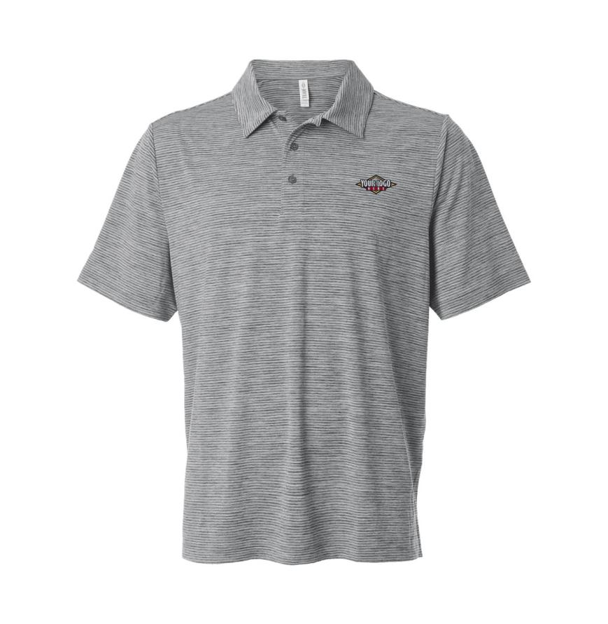 Mens Relay Heathered Stripe Polo