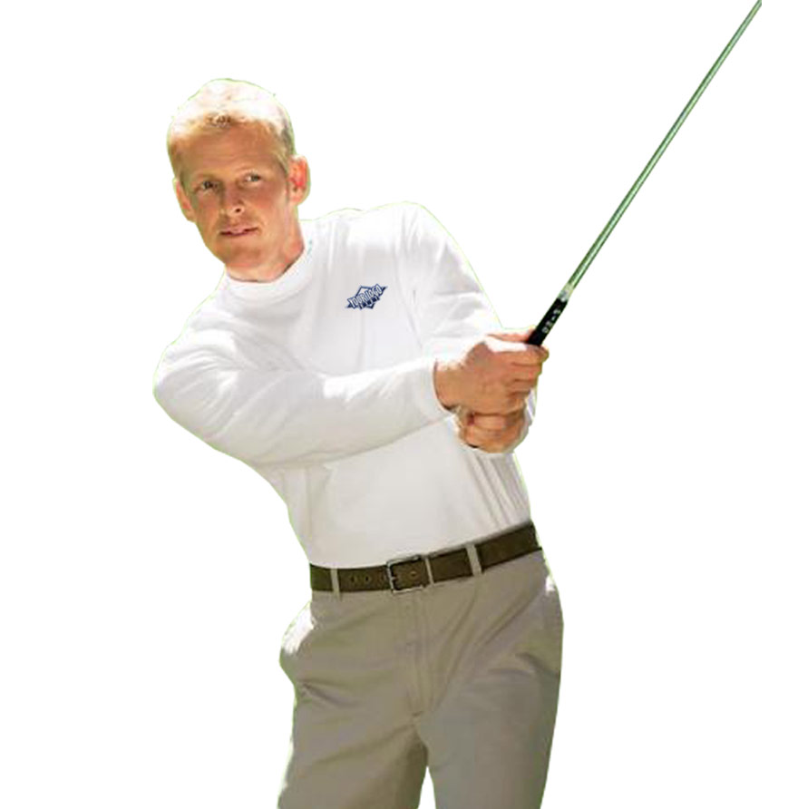 Ping Micro Pique Long Sleeve Mock Neck